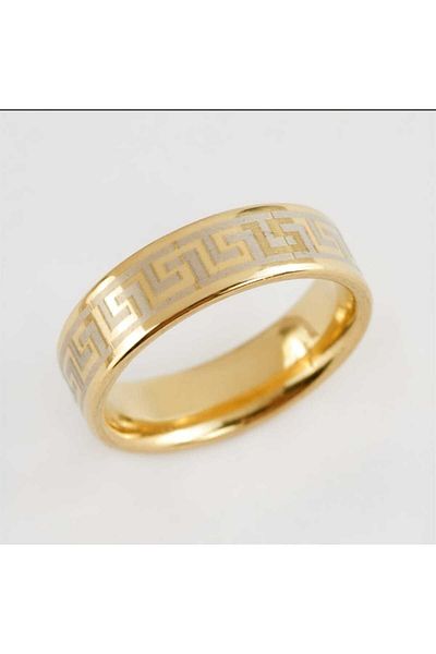 G Sport POLO Embroidered Gold Steel Wedding Ring Ring