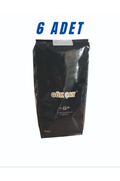 Gök Çay GÖK ÇAY BAMYA ÇİÇEĞİ KARIŞIMLI SİYAH ÇAY 1000 GR × 6 ADET