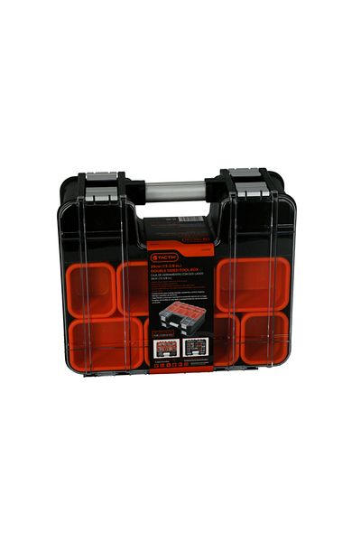 Tactix Double Sided Tool Box with Removable Dividers and Tubs 39cm