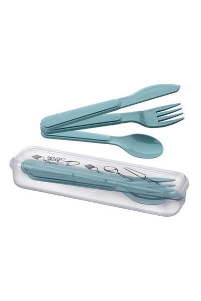 Nactumu Self Boxed Hygienic Plastic Picnic Type Fork Spoon Knife Set