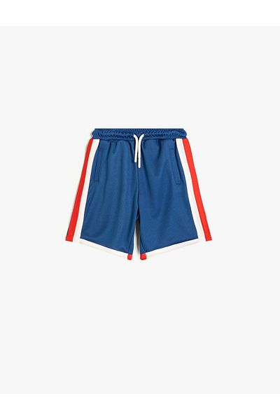Koton Shorts im Farbblockdesign – elastischer Bund, Taschen