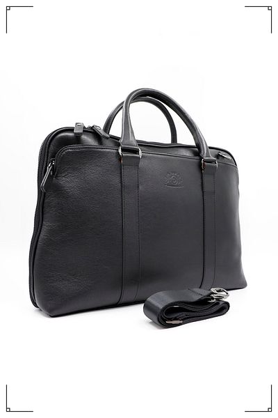 Derimo Leather حقيبة كمبيوتر محمول وحقيبة من الجلد الطبيعي