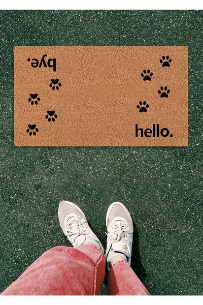 DefLife Home Hello Bye Pati Door Front Koko Mat
