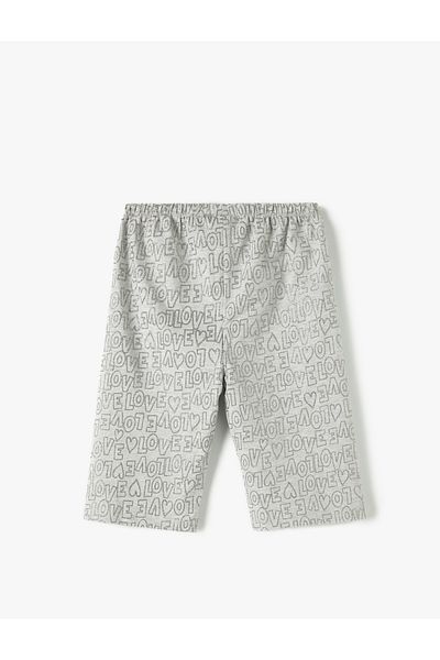 Koton Kurze Strumpfhose mit Print-Detail und elastischem Bund