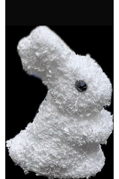 karinabest Styrofoam White Foam Rabbit 7*4cm Christmas Ornament 1 Piece