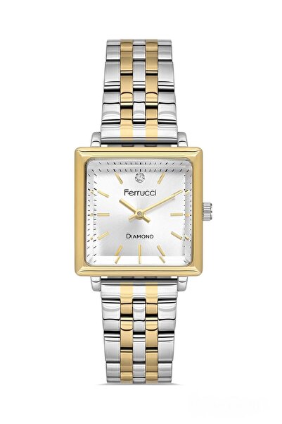 Ferrucci Diamond Kadın Kol Saati Özel Seri Çelik Kordon Kararma Renk Atma Yap...