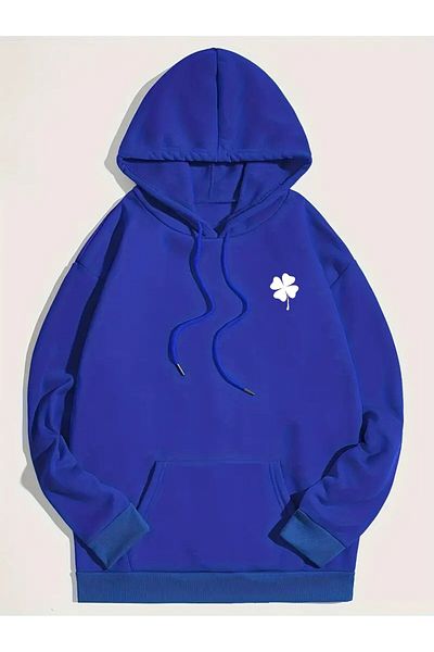 Karatopak Hanorac oversize unisex cu glugă cu imprimeu Clover