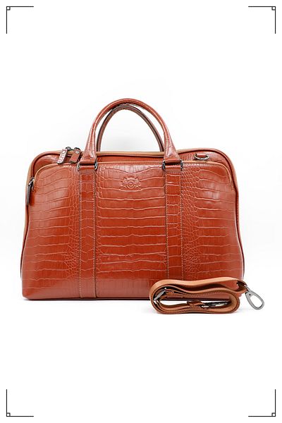 Derimo Leather حقيبة كمبيوتر محمول وحقيبة من الجلد الطبيعي