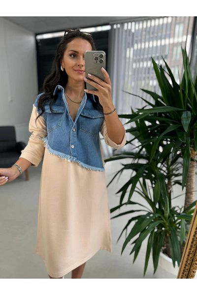 caddstore Dr 2452 Jeans Coat Sweat Dress