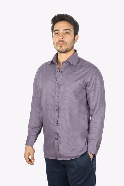 PAUL&SHARK Men's Patterned Long Sleeve Shirt Collared Casual Midnight Blue Shirt 14313155 Cf-104