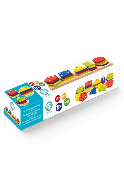 Circle Toys Set of 5 Wooden Geometric Shapes