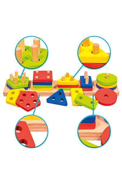Circle Toys 5’li Ahşap Geometrik Şekiller