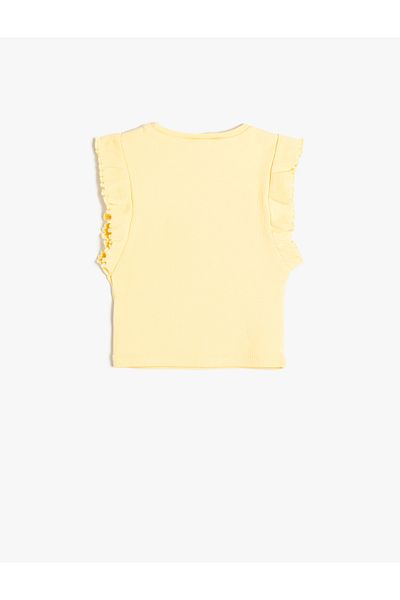 Koton Embroidered Cotton Crew Neck Sleeveless Undershirt
