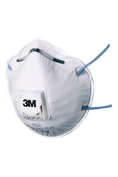 3M 2-Piece Straps and Nose Clip Valved FFP2 Respiratory Mask