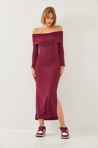 Bianco Lucci Γυναικείο μακρύ φόρεμα Madonna Collar - 374 60351137