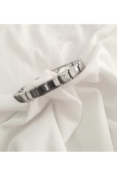 bijoux uniques Steel Z Letter Italian Bracelet