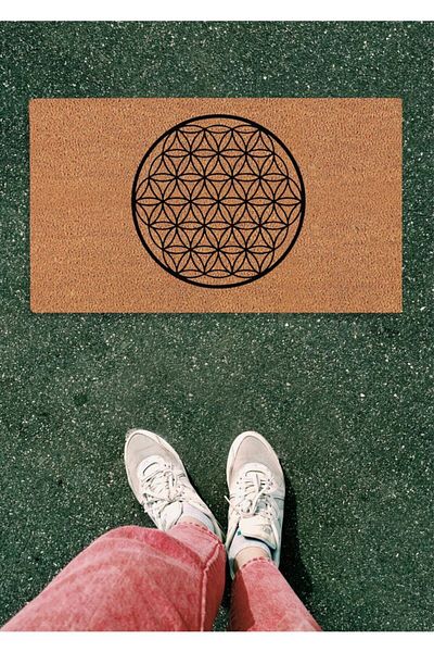 DefLife Home Flower of Life - Koko Door with Mat