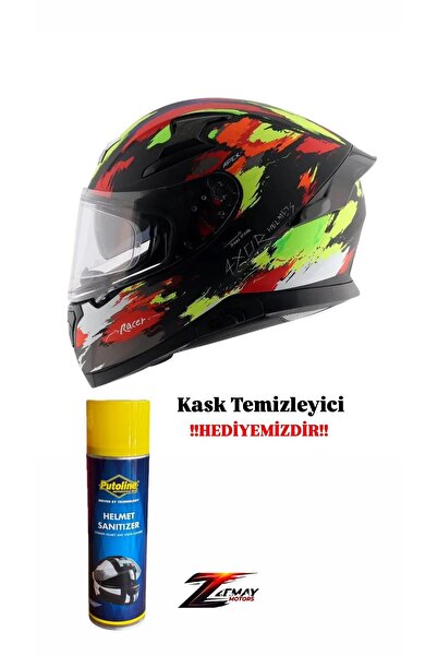 AXOR Apex Racer Black Neon Yellow Kapalı Kask