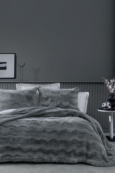 Yataş Liza Anthracite Double Bedspread Set