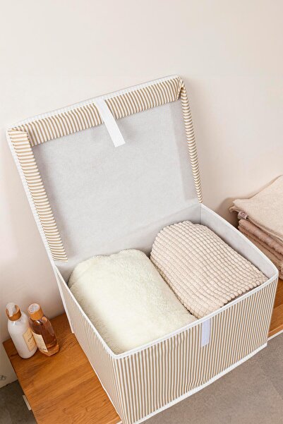 ALAS Κουτί πολλαπλών χρήσεων Mini ριγέ καφέ - STD I Love My Home