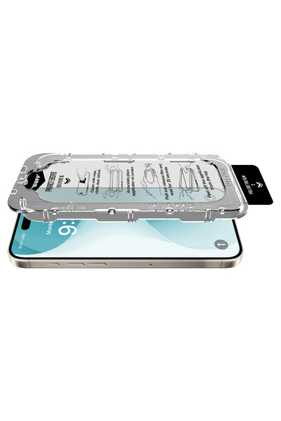 Buff iPhone 16 5D Privacy EasyFit Hayalet Ekran Koruyucu - Şeffaf