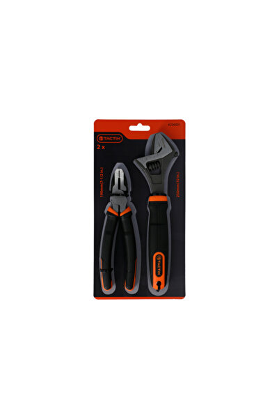 Tactix 2-Piece Chrome-Vanadium Steel Plier and Wrench Set