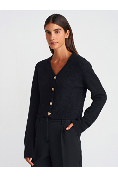 Dilvin 71572 Kıvrık Paça Düz Fit Pantolon-Siyah