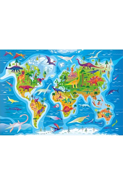 Clementoni Puzzle Clementoni Dinozauri Harta Puzzle 180 Parça 29790