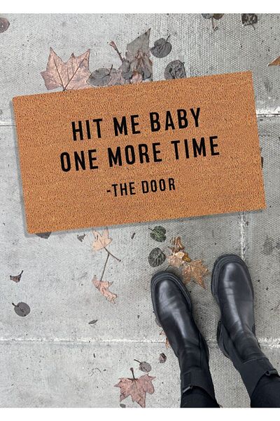 DefLife Home Hit Me Baby Door Front Koko Mat