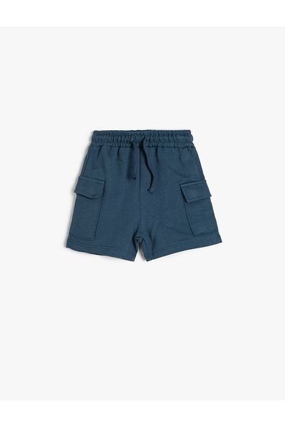 Koton Cotton Cargo Shorts - Elastic Waist and Side Pocket