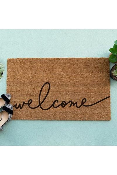 DefLife Home Simple Welcome Door Front Koko Mat