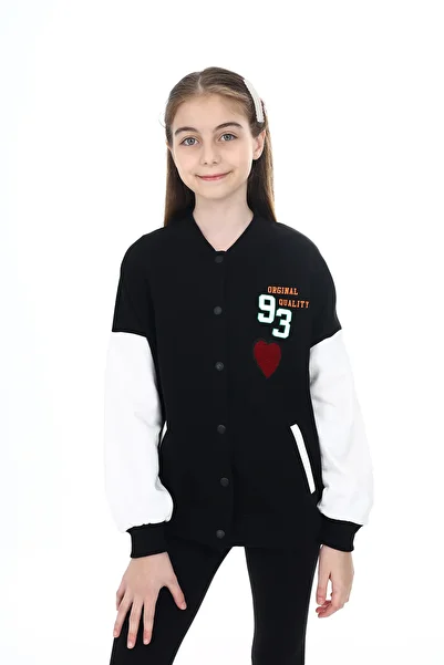 Toontoy Girl's Printed College Cardigan