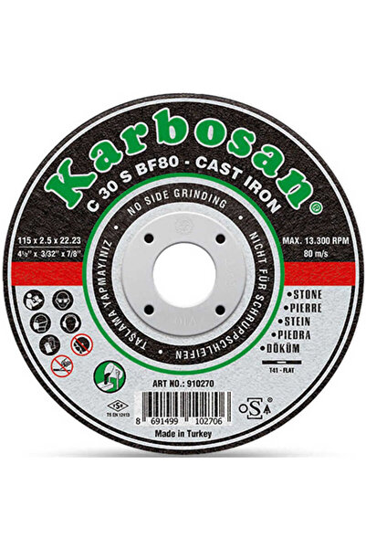 KARBOSAN Sc Pik Döküm Kesme Diski 180x3.0x22.23 - 910290