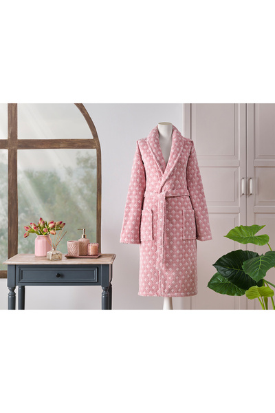 Özdilek Decora Velvet Shawl Collar Bathrobe