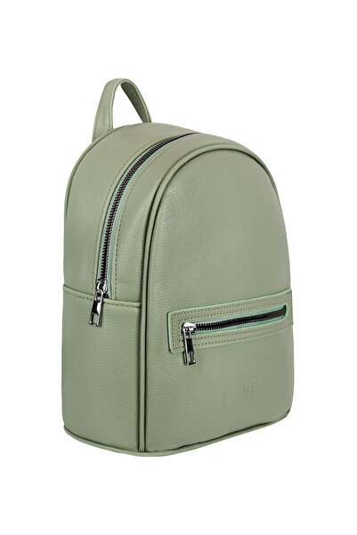 Bliss Mint Green Waterproof Stylish Faux Leather Women's Backpack with Zipper