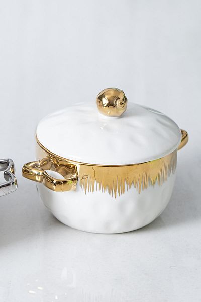 ACAR Safira Gold Bowl with Lid - 12 cm