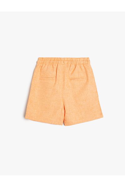Koton Shorts aus Leinenmischung mit Bindegürtel und Taschen