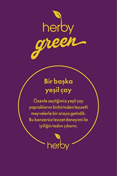 Herby Yeşil Çay Şeftali Ve Vanilya X 3 Adet