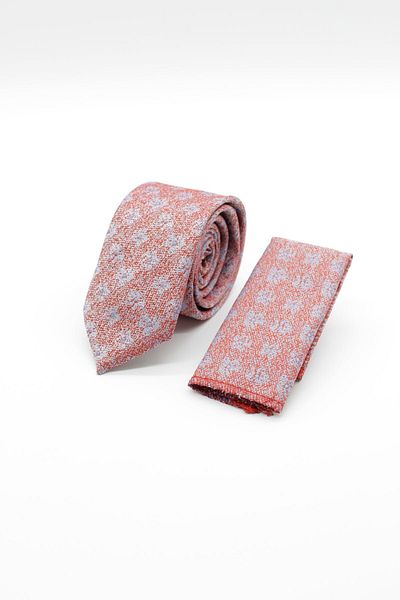 İmza 6 Cm Light Red Patterned Tie -1090240128