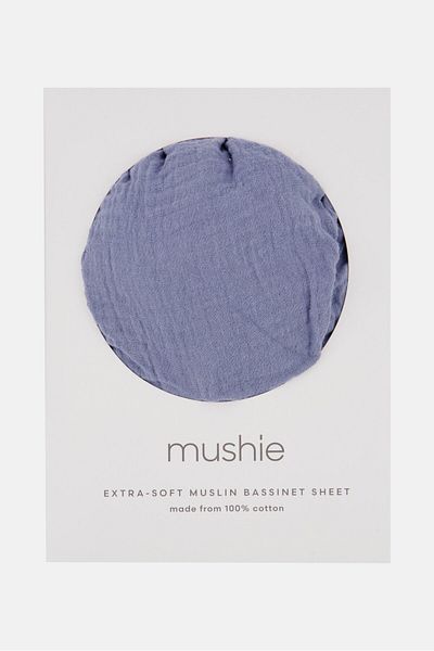 Mushie Ekstra Yumuşak Muslin Beşik Carsafı، Mavi