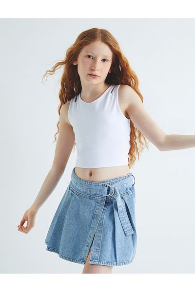 Koton Crop Athlete Double Strap Cotton