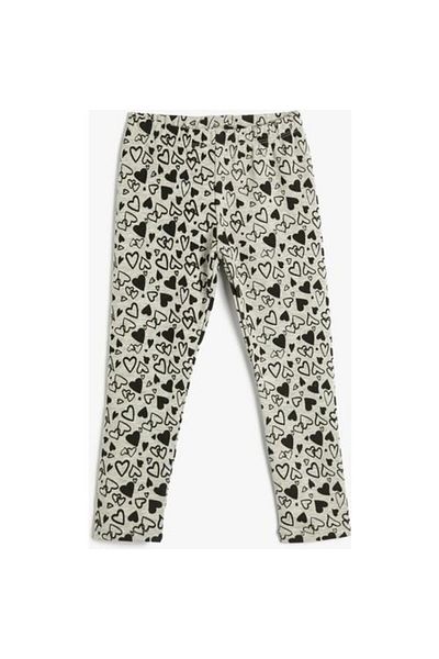 Koton Heart Patterned Leggings - Elastic Waist