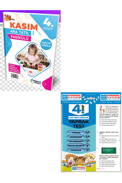 Bilgiseli Yayınları 4.Sınıf Bilgiseli KASIM Ara Tatil Fasikülü / 4.Sınıf Evre...