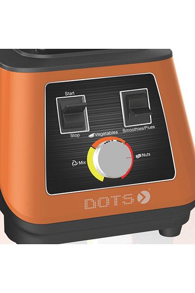 DOTS خلاط كبير الطاقة - 2 لتر - 1200-1500 واط - برتقالي وأسود
