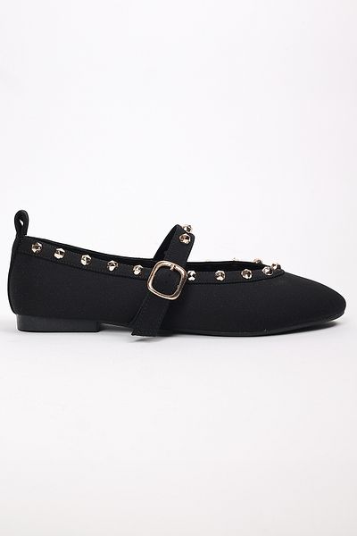 Liza Shoes Velvet Women's Single Band Troked Nubuck Ballerinas A003-K841