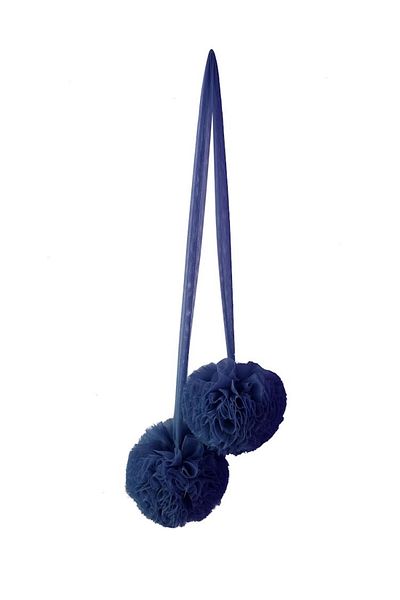 Kiddy Happy Tulle Navy Blue Double Pompom Banner