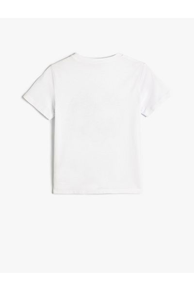 Koton T-Shirt Football Printed Short Sleeve Cotton
