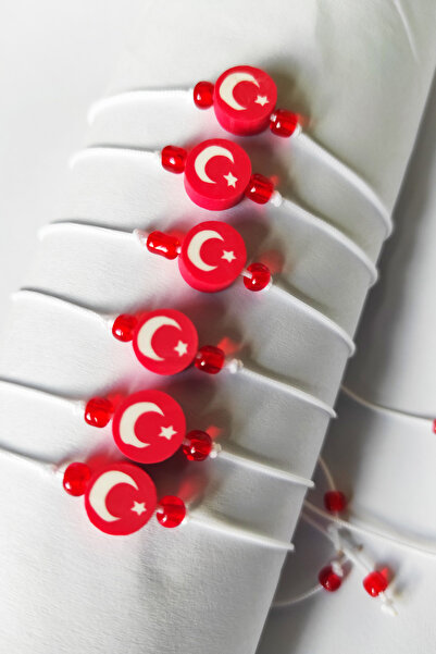 dudu kids 12 Adet Ay Yıldız Çocuk İp Bilekliği(29 Ekim, 23 Nisan,Karne,Öğrenc...