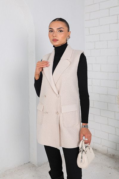 Melike Tatar Stone Felt Vest 32-2242