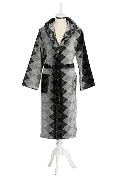 Özdilek Hawai Picnic Kadife Kapüşonlu Bornoz